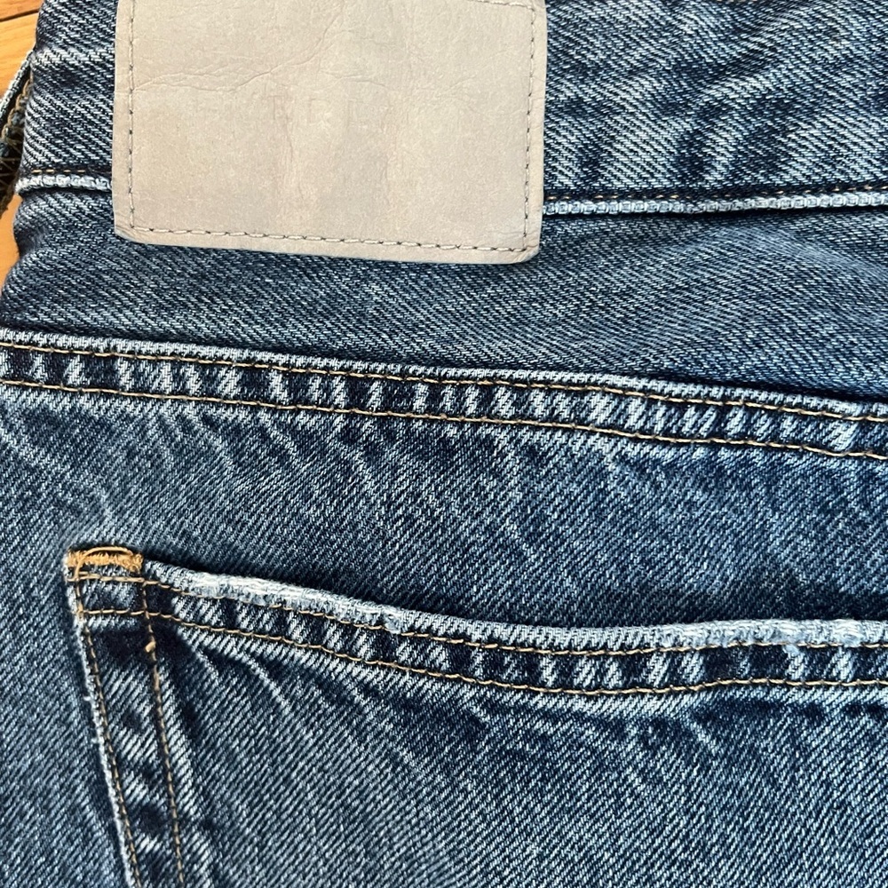 Everlane 90s Way High Organic Cotton Classic Blue Straight Wide Leg Cute Jeans - Picture 15 of 15